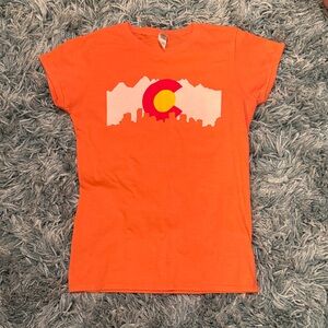 Orange Graphic Women's Top CO